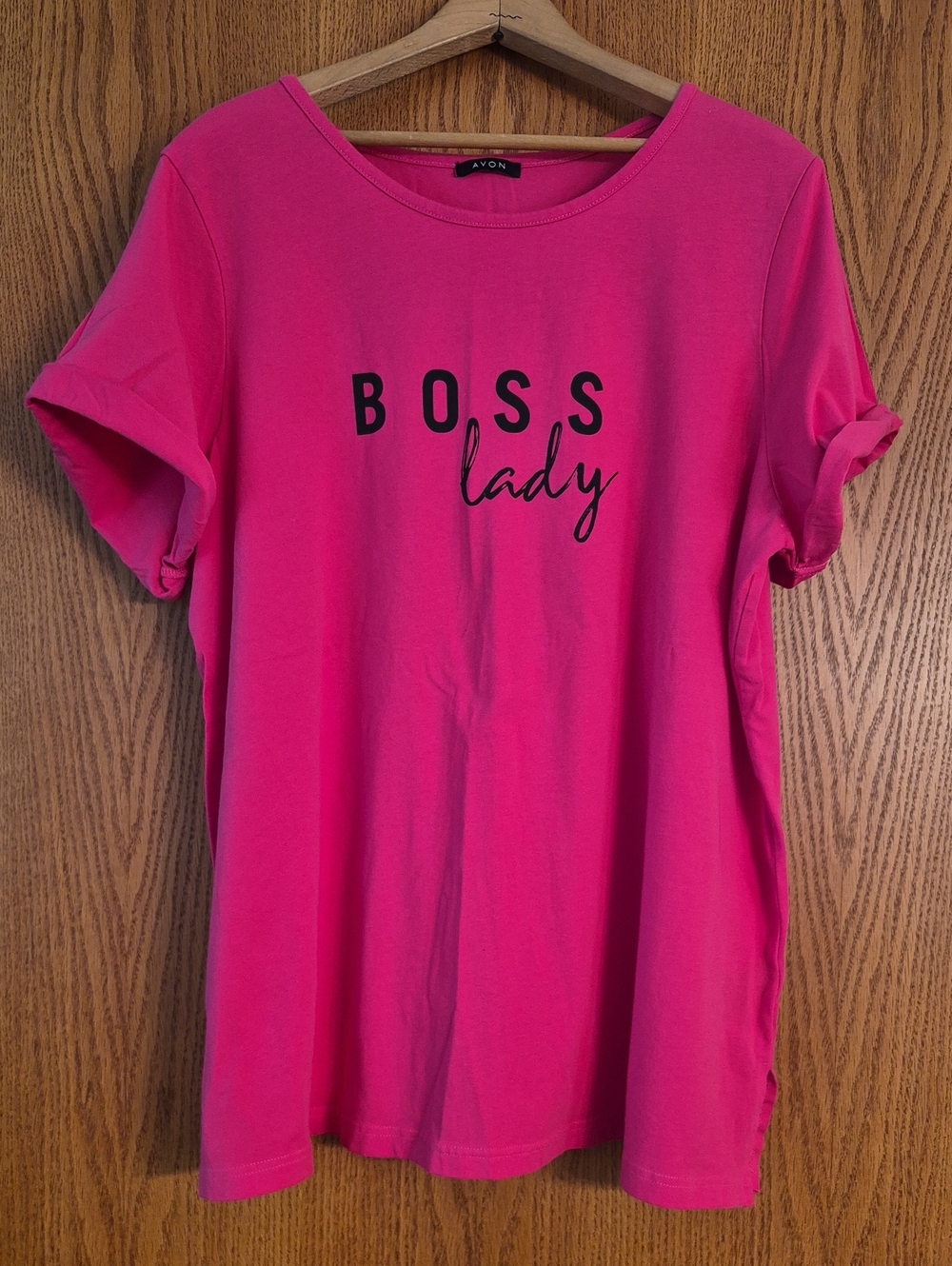 NWOT Avon Hot Pink "Boss Lady" T-Shirt Sz 1X (18W-20W)